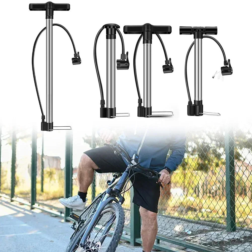 150PSi Bike Pump Bicycle Foot Air Pump Tire Inflator Bicycle Pedal Pump Motorcycle High Pressure Inflator For MTB Road Cycling