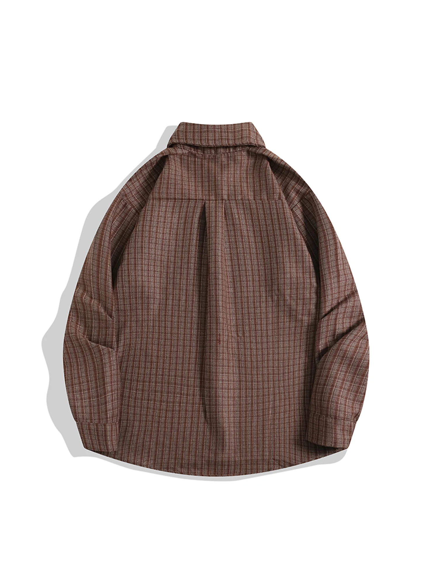 Frauen grau karierte Polo-Ausschnitt Shirts Blusen Y2k Vintage 2000er Jahre ästhetische elegante Langarm Oversize Shirt Mode Kleidung Frühling