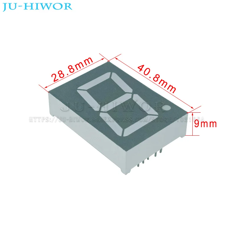 10pcs 1.2 Inch 10Pins 1 Digit Bit 7 Segment Jade Green LED Digital Display Digitron 120101AGG 120101BGG Common Anode Cathode