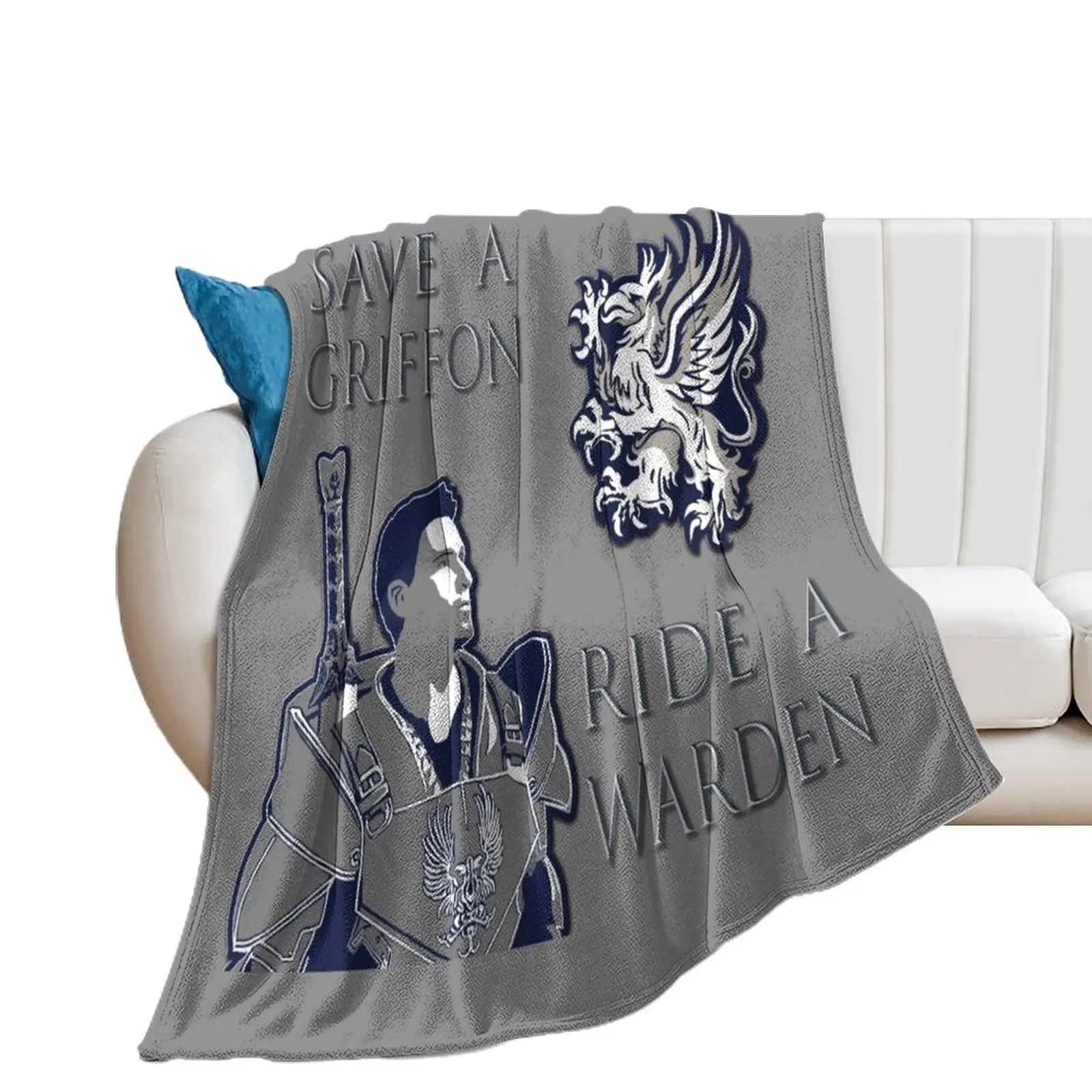 Dragon Age - Save a Griffon, Ride a Warden Throw Blanket Kid'S christmas gifts Sofas cosplay anime Blankets