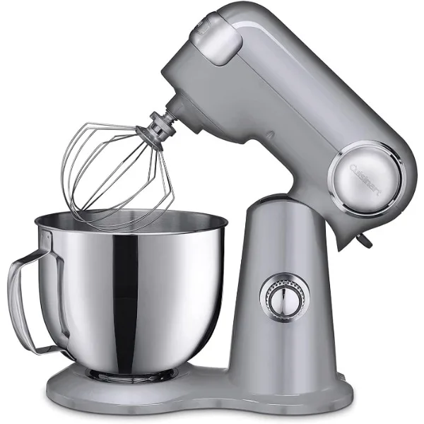 

Cuisinart Stand Mixer, 12 Speeds, 5.5-Quart Mixing Bowl, Chef's Whisk, Flat Mixing Paddle, Dough Hook, and Splash Guard