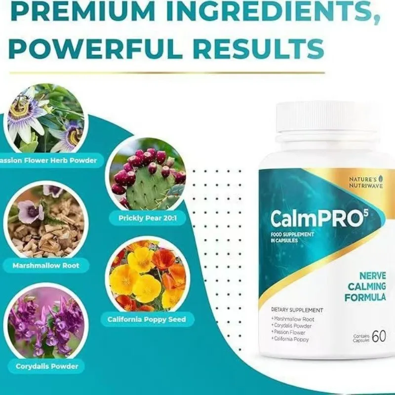 

Nerve Support Capsules 60 Count Natural Joint Pain Relief Supplement for Soothing Discomfort