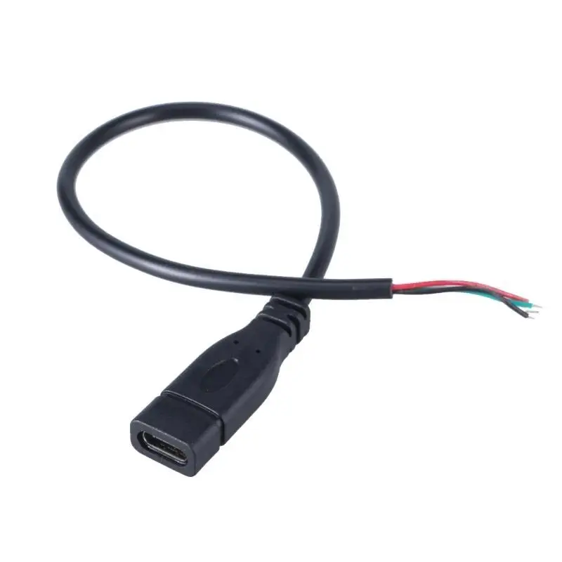 R53C USB-C-Pigtail-Kabel, Verlängerungskabel, Typ-C-Buchse auf 4-Pin-Bare-Draht-Anschlussleitung mit offenem Ende für – Detail 5