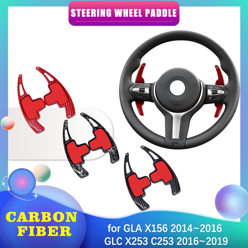 

Car Steering Wheel Paddle for Mercedes-Benz GLA X156 200 2014~2016 GLC X253 C253 ABS Shifter Gear Shift Extension Accessories