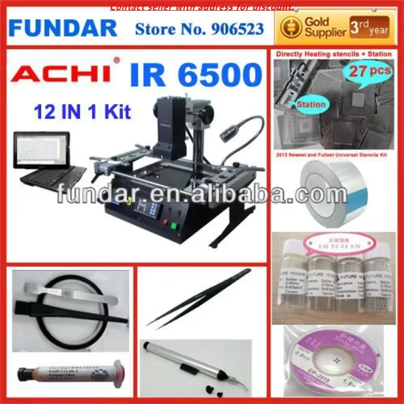 

Hot Sale Cheapest ACHI IR6500 Infrared Stable Than Hot Air Digital Rework Station