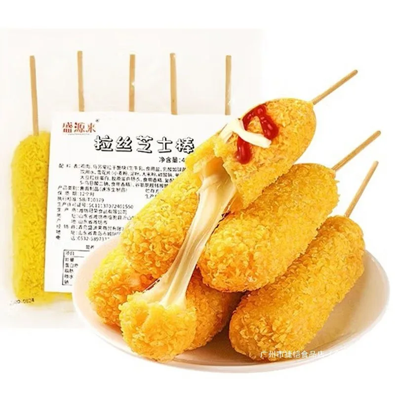Europe Most Popular Food Cheese Coated Chicken Stick Deep Oil Fryer Machine  Crispy  Hot Dogs Processing Machine For Food Plant