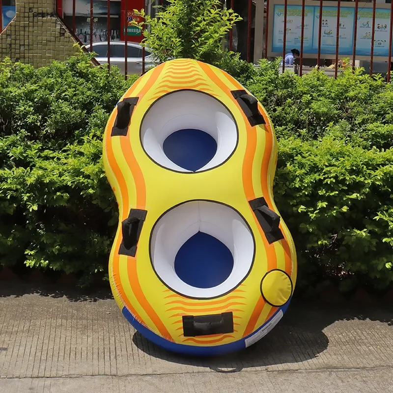 For Inflatable Water Drag Ring 8 Shaped Traction Surfboard Towable Tube for Boating Lake Ocean Water Sports Fun