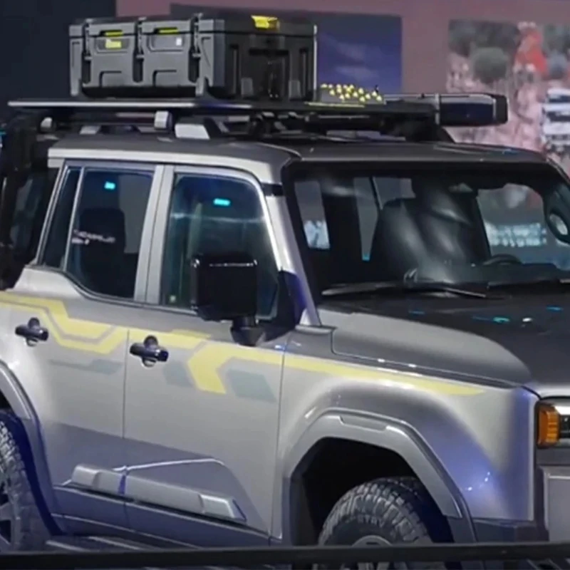 

Aluminum Alloy Roof Rack Platform Low Wind Resistance Low Noise Self-driving Exterior Modified Parts Fit LC250