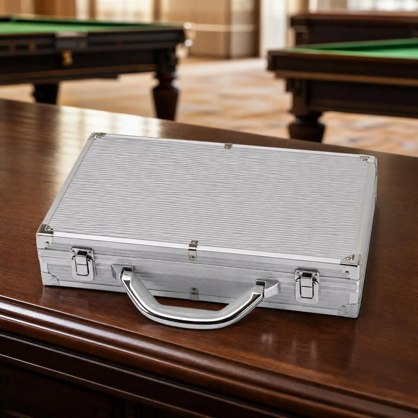 Snooker Ball Case with Metal Frame Billiard Storage Box for Tournament Play PU Leather Cover
