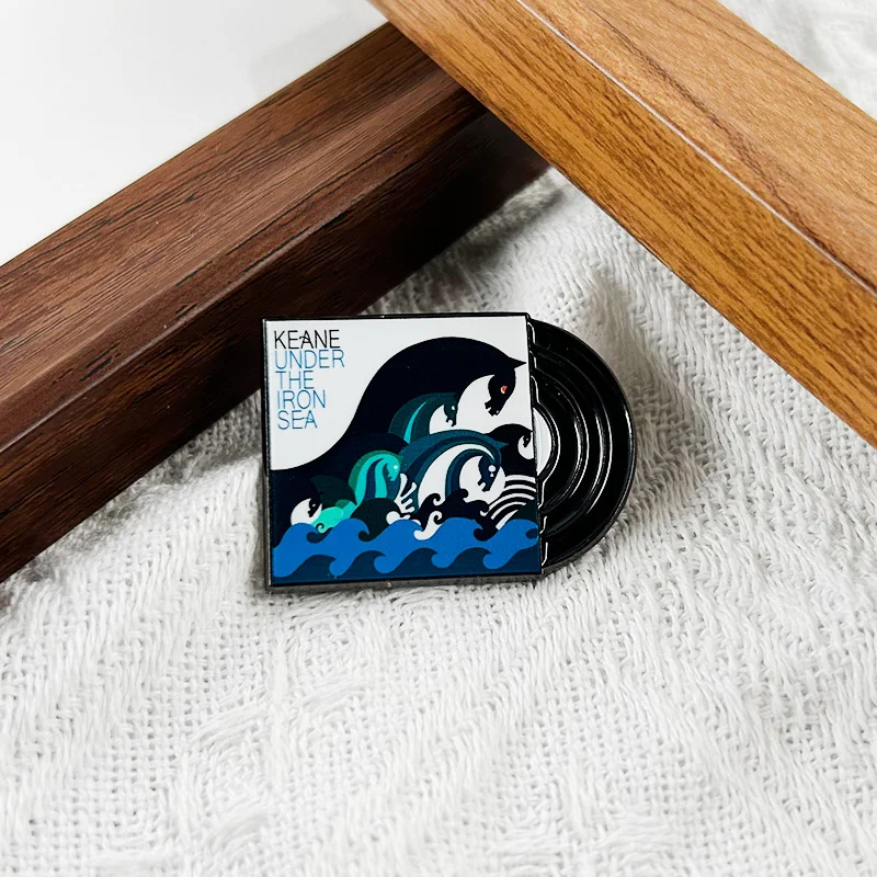 

Under The Iron Sea Album Cover Enamel Pin Vinyl Record Badge Rock Band Music Jewelry Finnish Folk Art Inspired Accessories