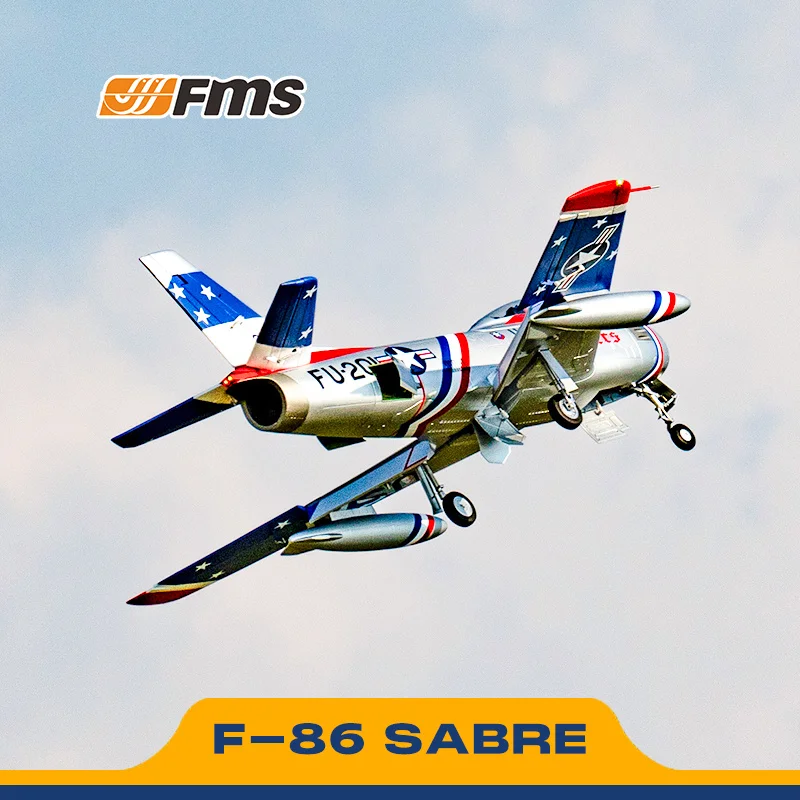 FMS RC جديد 80 مللي متر سلسلة Culvert F-86 Sabre محاكاة الكهربائية التحكم عن بعد الفضاء نموذج تجميع الطائرات الثابتة الجناح