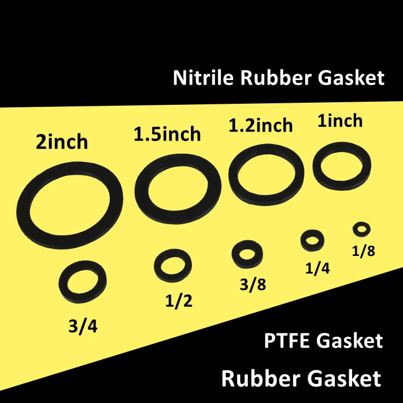 Nitrile Rubber Round O Ring Corrosion Oil Resistant Seal Washer PTFE Flat Gasket Ring Seals Joints Gaskets Spacers for Bolt