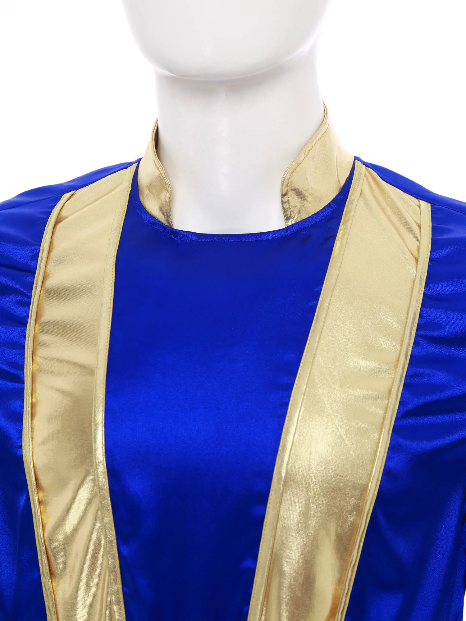 Erwachsene Herren Arabischer Prinz Rollenspiel Kostüm Gold Metallic Robe mit Reißverschluss hinten für Halloween Cosplay Mottopartys