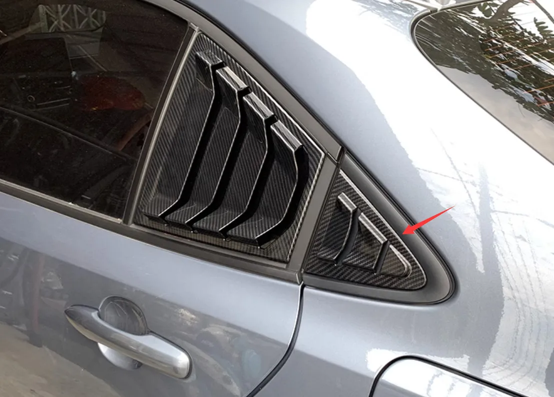 For Toyota Corolla 2020-2024 Carbon Fiber ABS Side Window Louver Shutter Cover 5