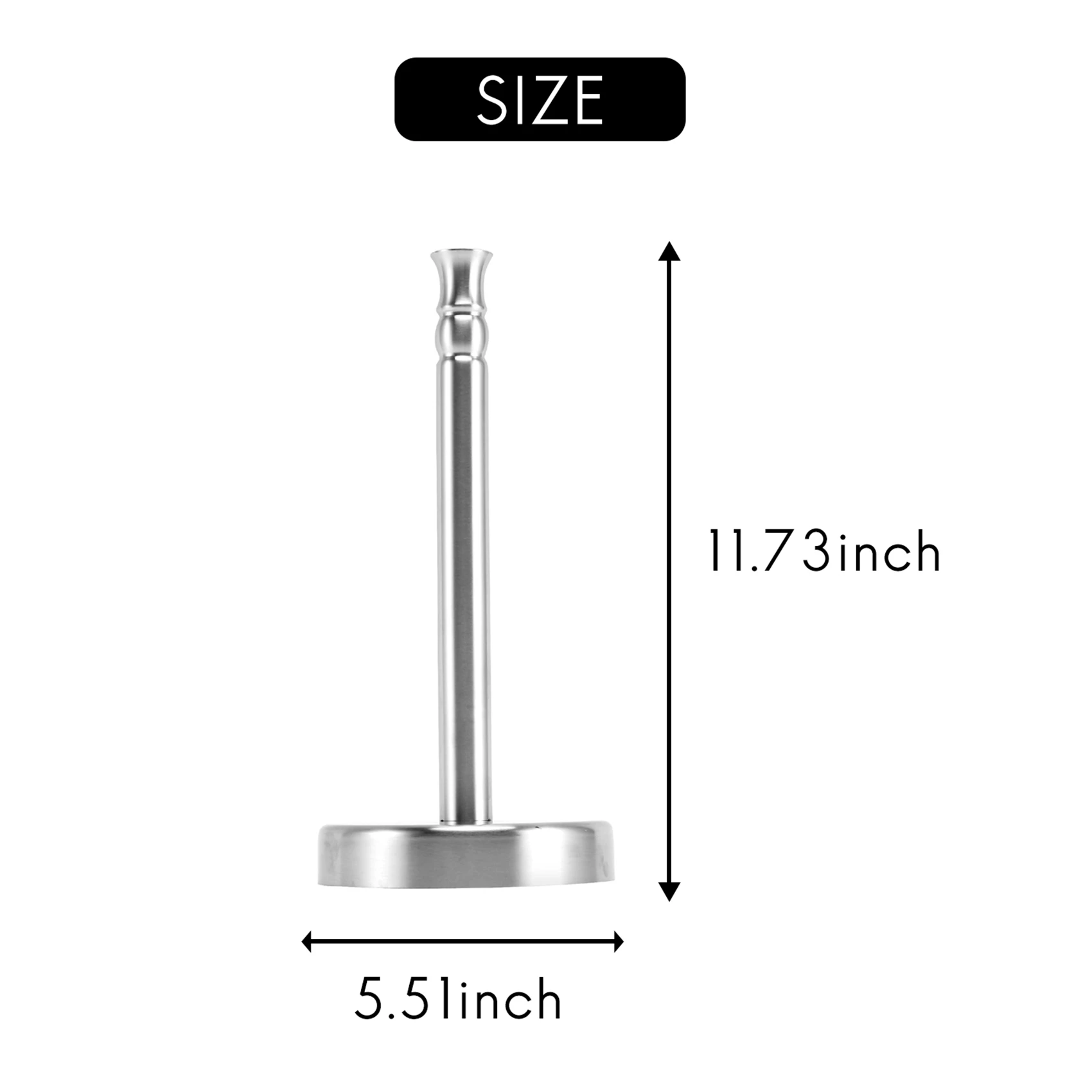 Customer Favorite Vertical Paper Towel Holder Stand Stainless Steel For Home Kitchen Countertop