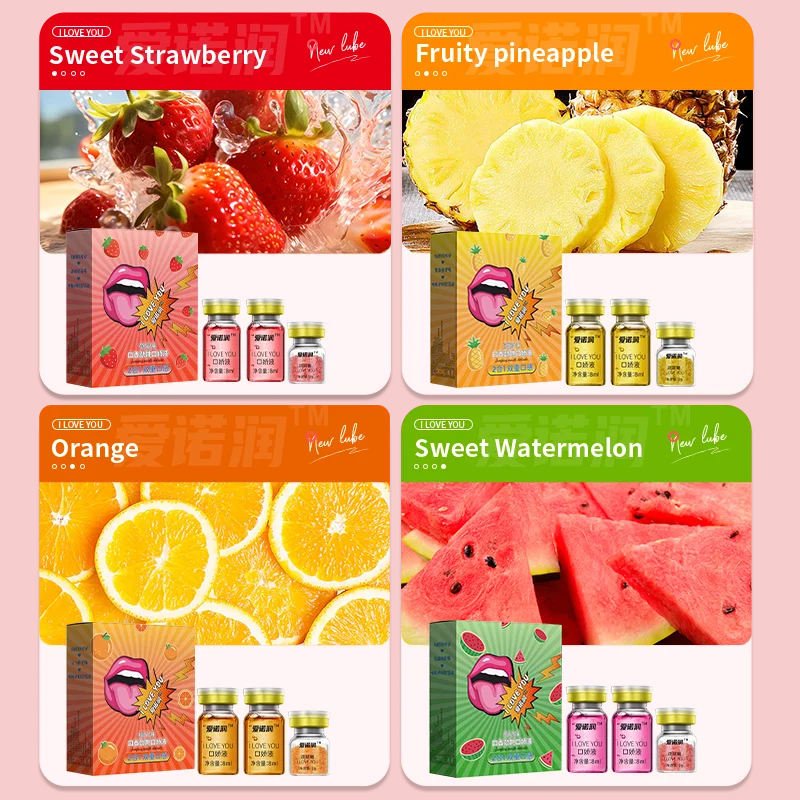 Comestible Candy Oral Lubricant Duo Fruity Tingling Sensation Liquid Foreplay Fun Yoni Gel Sex Intime Lubricant Vaginal Gel 2