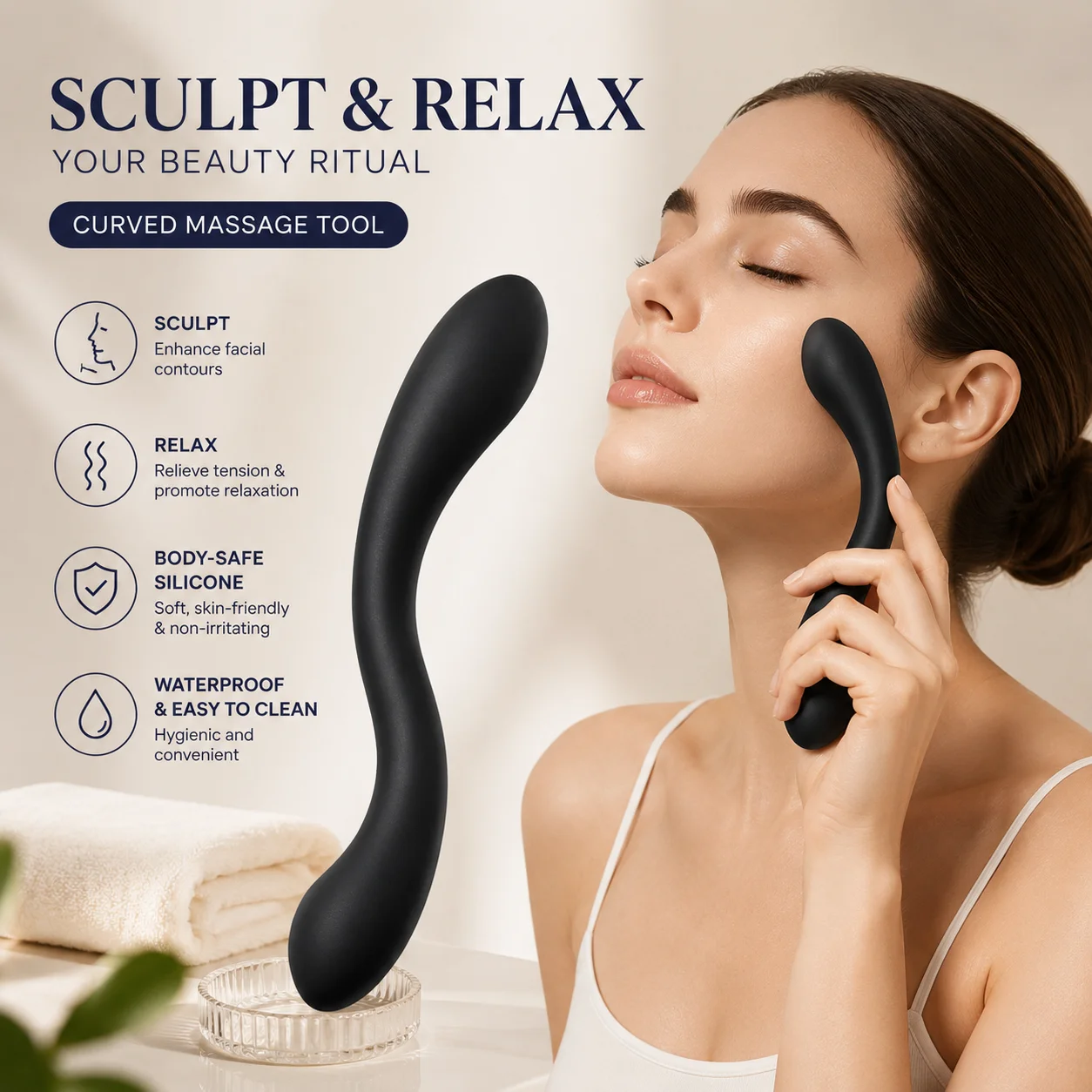 Face Massager - Ferramenta de Massagem Facial de Dupla