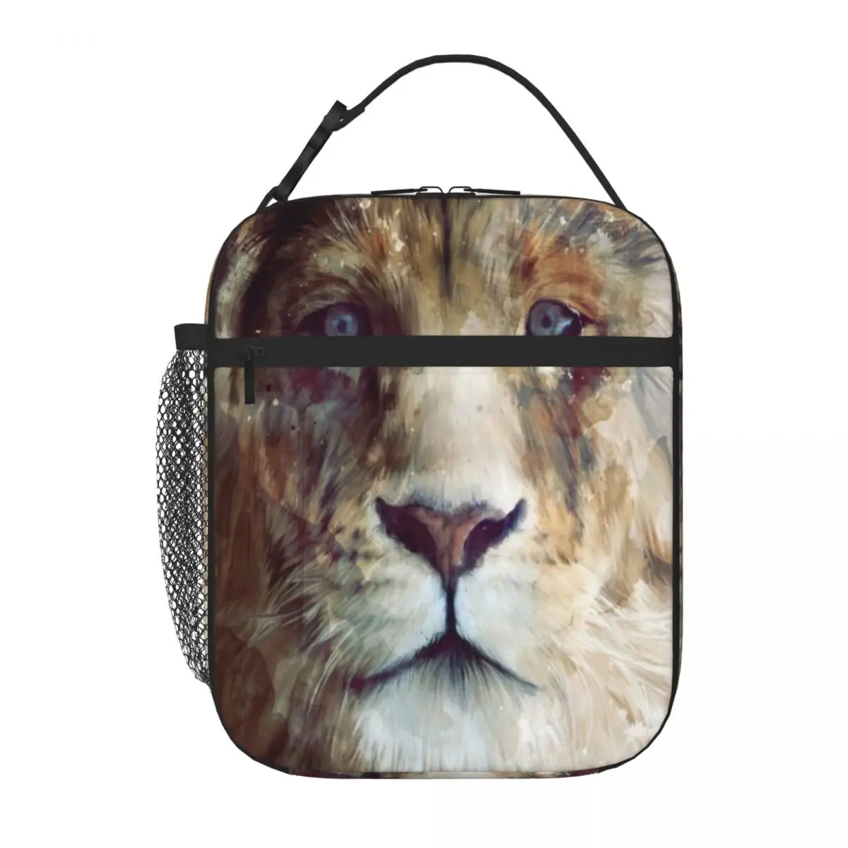 Hot Sale Lion Majesty Fashionable Travel Lunch Bag School Field Trip Insulated Snack Tote