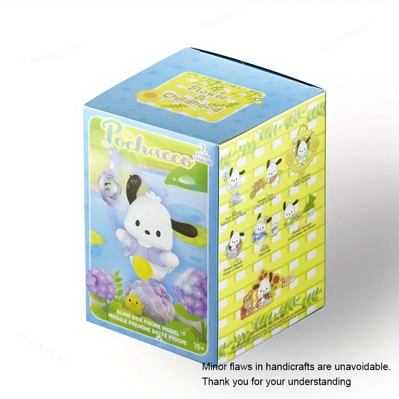 Pochacco 블라인드 박스 Kawaii Sanrio 피규어 인형 장난감 소녀 생일 선물 꽃 시리즈 피규어 홈 인테리어 크리스마스 선물