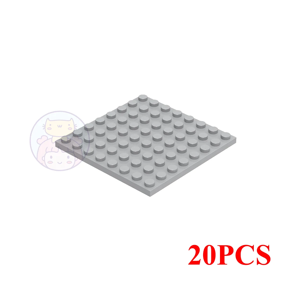 20 個 MOC 41539 プレート 8 × 8 ビルディングブロックキットハイテクボードハウスレンガ粒子 DIY アイデアおもちゃ子供の誕生日子供のギフト