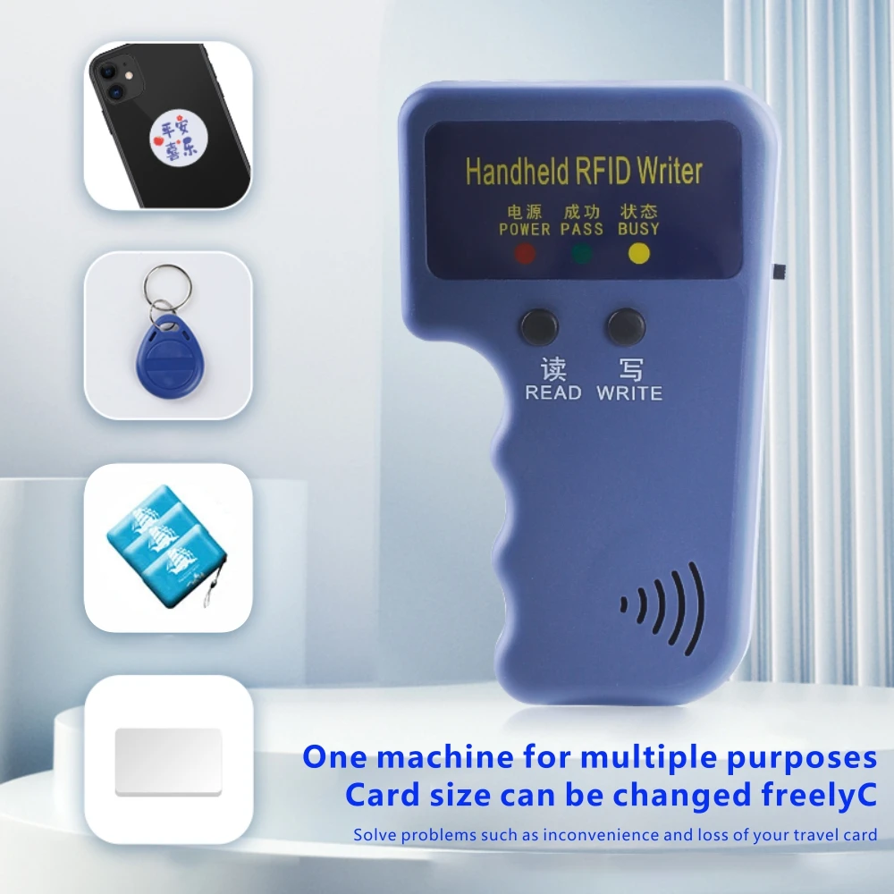 Duplicador RFID portátil h-id 125KHz, copiadora, lector de tarjetas, EM4100, RFID, id regrabable 5200, a-wid Keyfobs