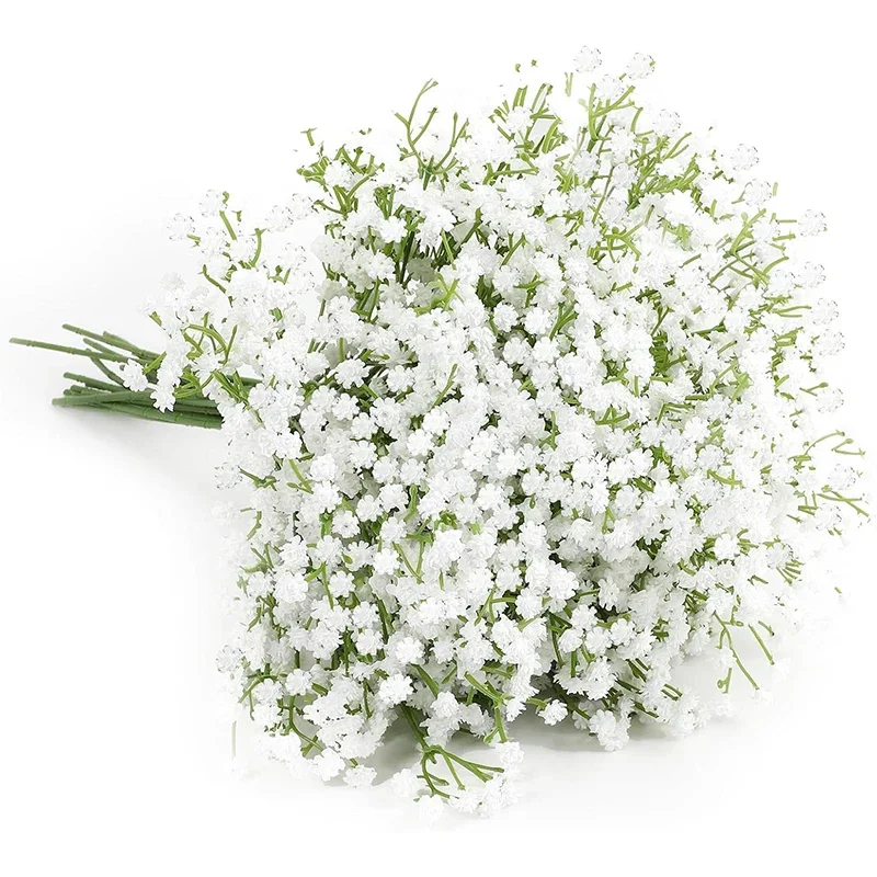 5/10/20Pcs Artificial Baby's Breath Flowers Real Touch Gypsophila Suitable for Wedding Bride Engagement Home Ornament Room Decor