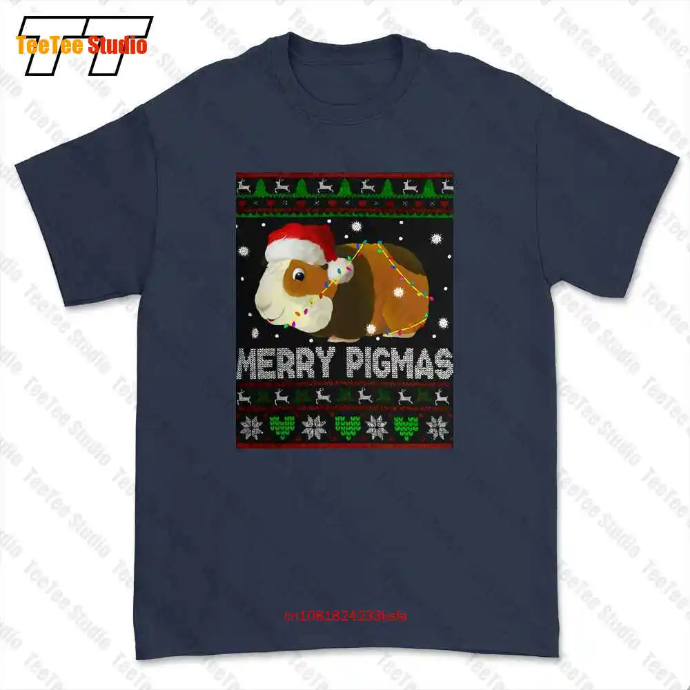 Merry Pigmas Santa Guinea Pig Lover T-shirt Tee I70Z