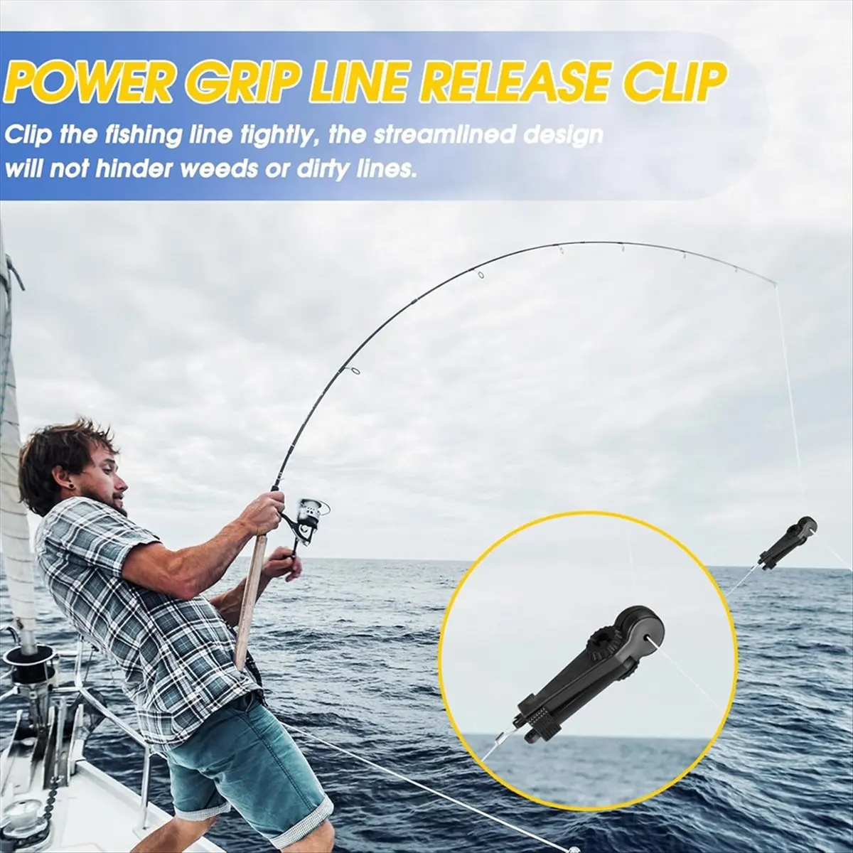 

Fishing Downrigger Line Release Clips with Leader Snap Weight Release Clips for Kites Planer Board Downrigger Trolling A-TCES