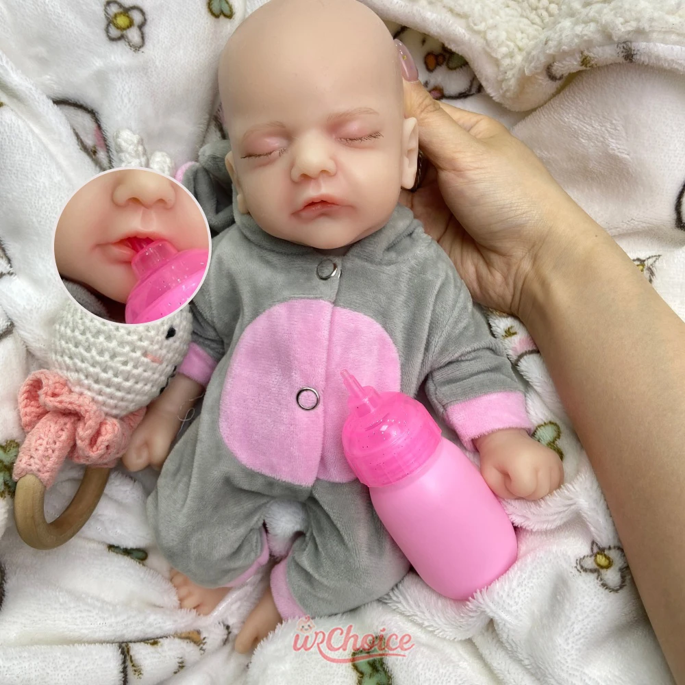 12inch 30cm  Mini Full Soft Silicone Reborn Doll Real Touch High Simulation Washable Premium Model for Christmas Gift