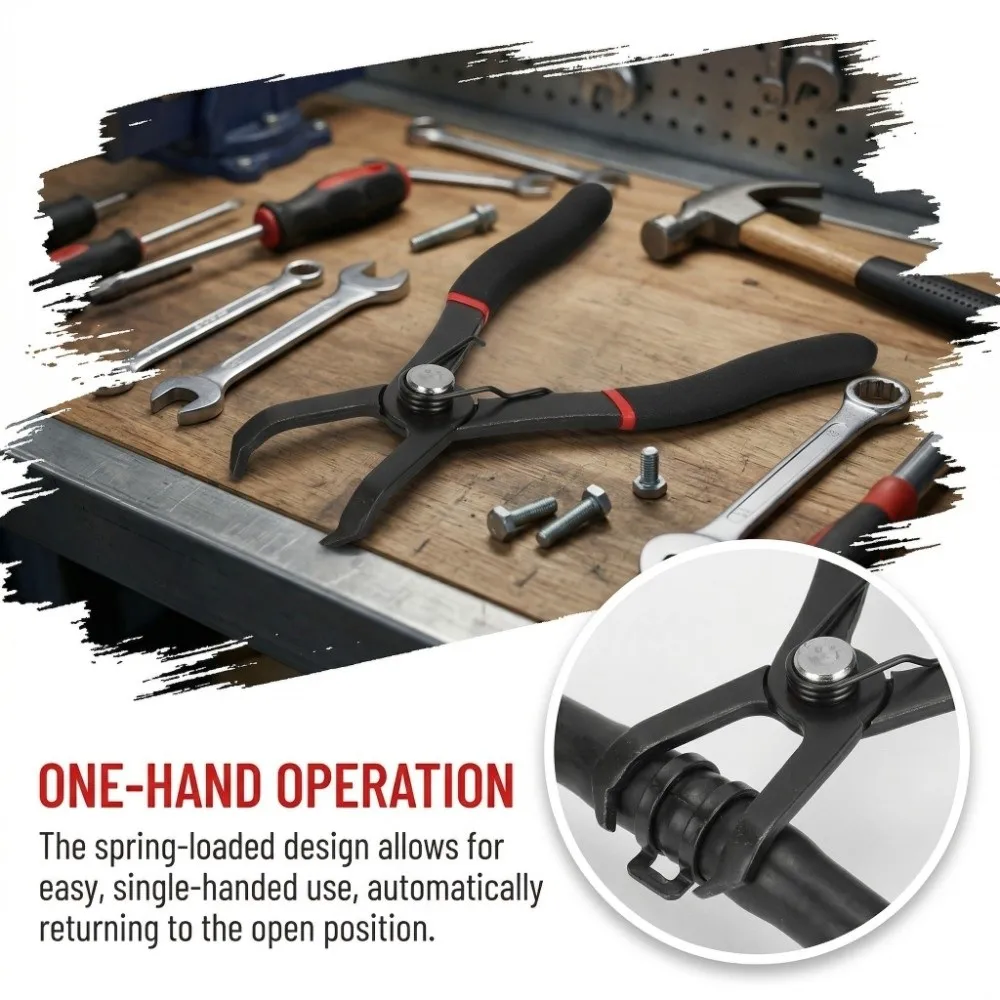 High-Carbon Steel Push Pin Pliers Anti-Slip Durable Clip Pliers Plastic Spraying Spring Loaded Auto Clip Removal Tool