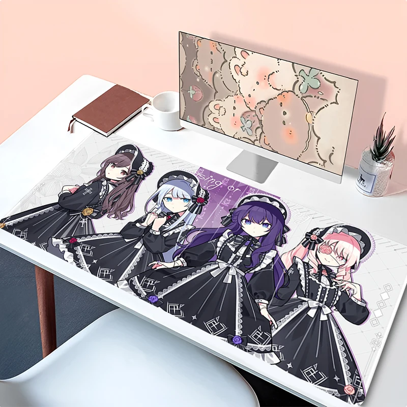 Mouse Pad Laptop Kawaii Pink Anime Girl Desk Mat Project Sekai Stage Nightcord Mousepad PC My M-Melody K-Kuromi XXL Keyboard Pad