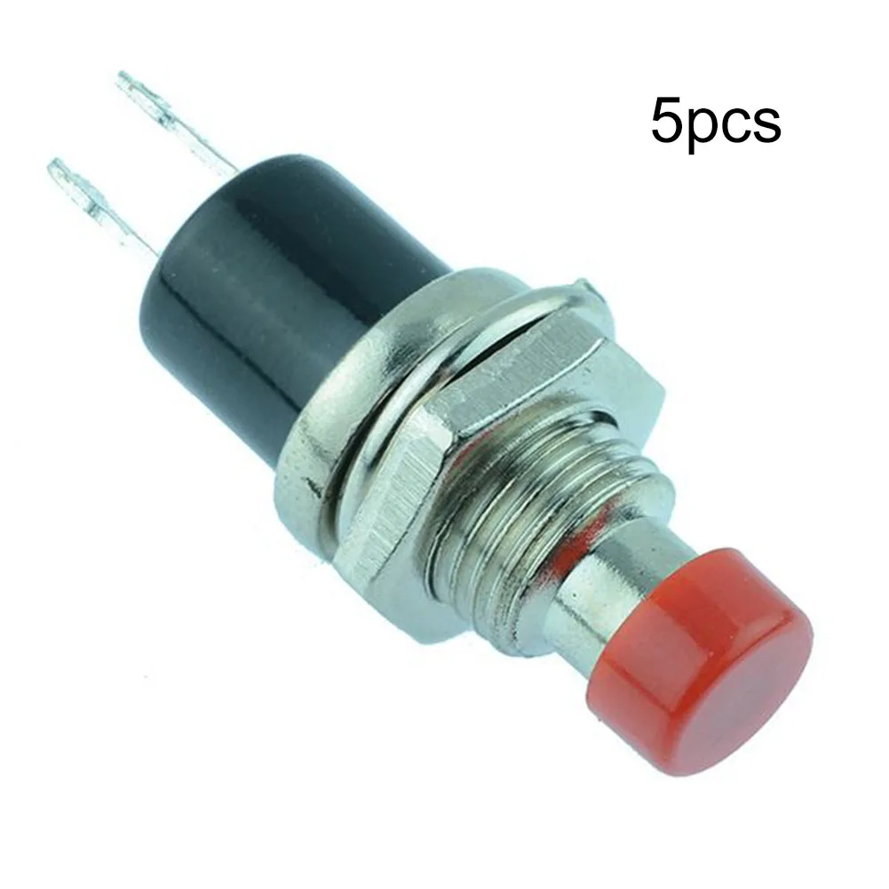 5pcs Momentarily Press The Switch Off(ON) Momentary Metal Button Switch SPST 27.3 X 9.8mm Push Button Switch Electrical Equipmen