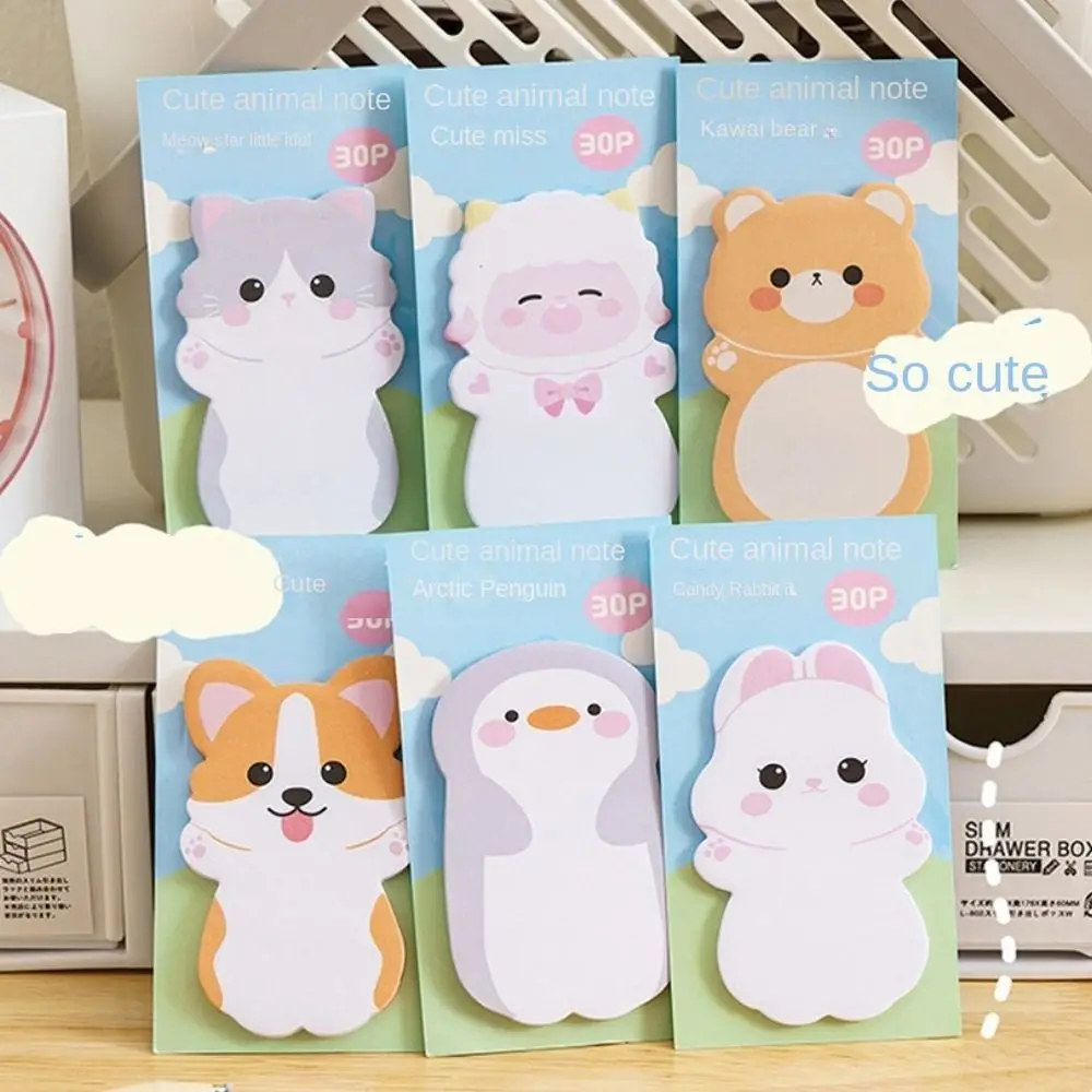 Penguin Animal Memo Pad Message Notes Cartoon Ins Message Paper Cute Posted Sticky Notes Stationery Bookmarks School Supplies