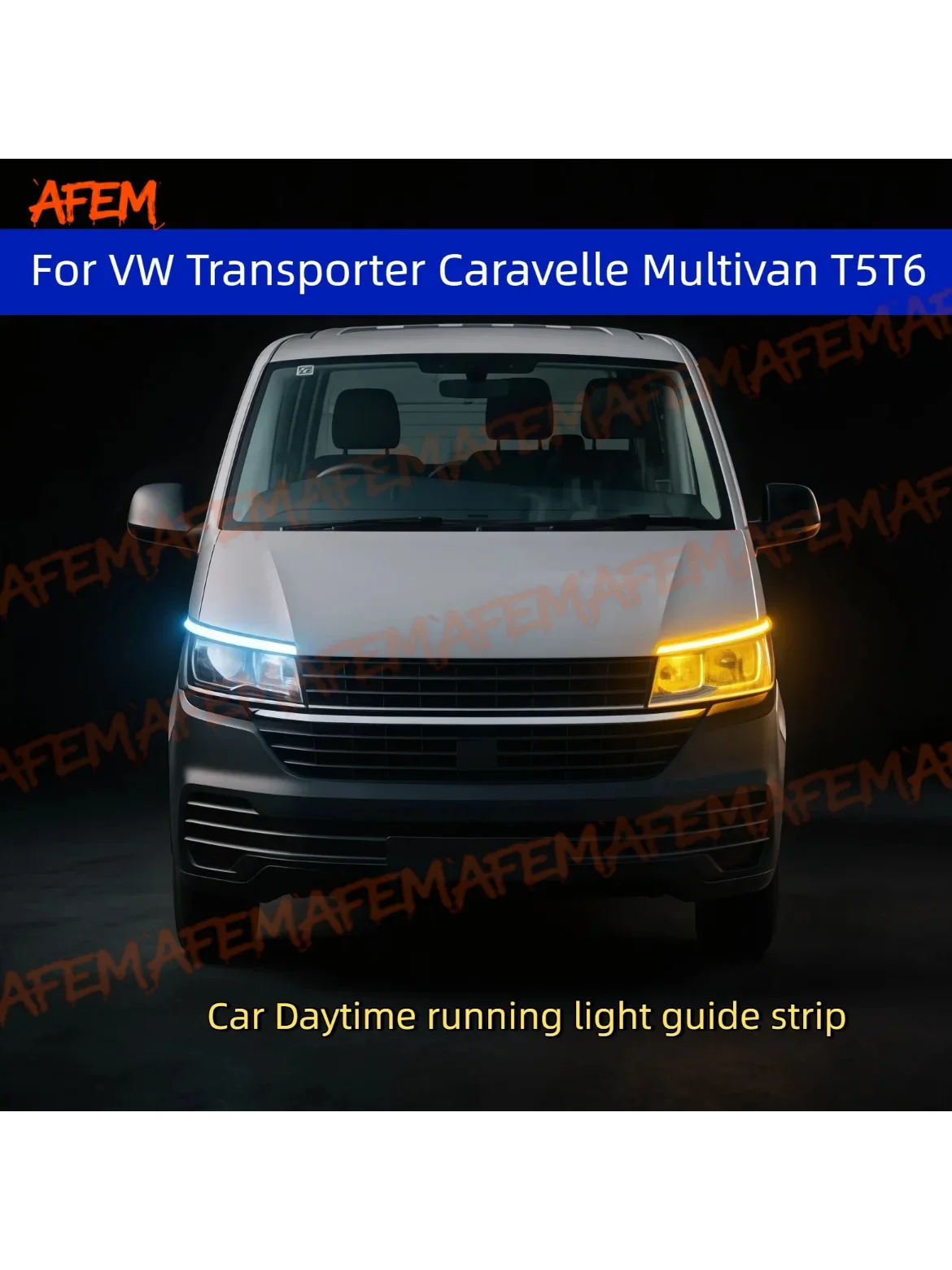 Für VW Transporter Caravelle Multivan T5 T6 Auto DRL Tagfahrlicht Start-Scan-Stil Sequenzielles Fließendes Blinklicht