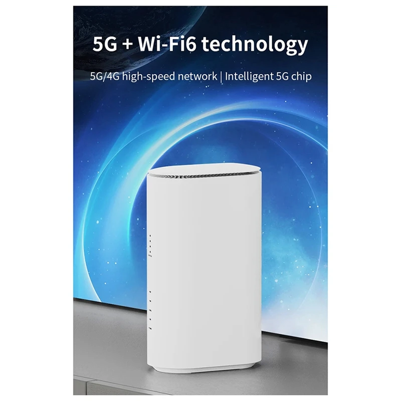 NR500 5G CPE ซิมการ์ด Router Full-Band Gigabit WIFI6 Dual-Band Router ความเร็วเครือข่าย Gigabit 2.4G และ 5.8G True 5G EU-Plug