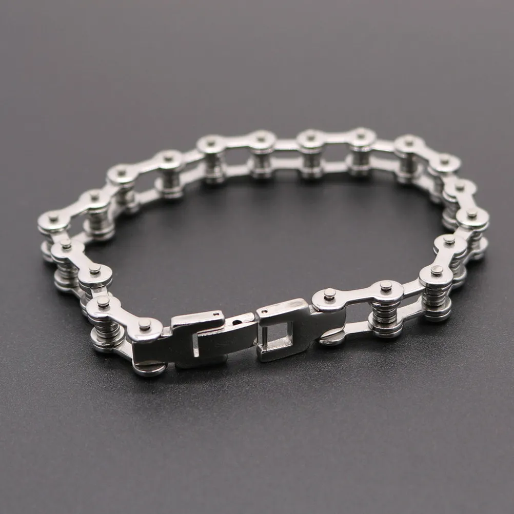 1Pcs Bicycle Bracelet Titanium Steel Long-Lasting Fashion Hand Chain Link Chain for Men Father Stainless Steel Wrist