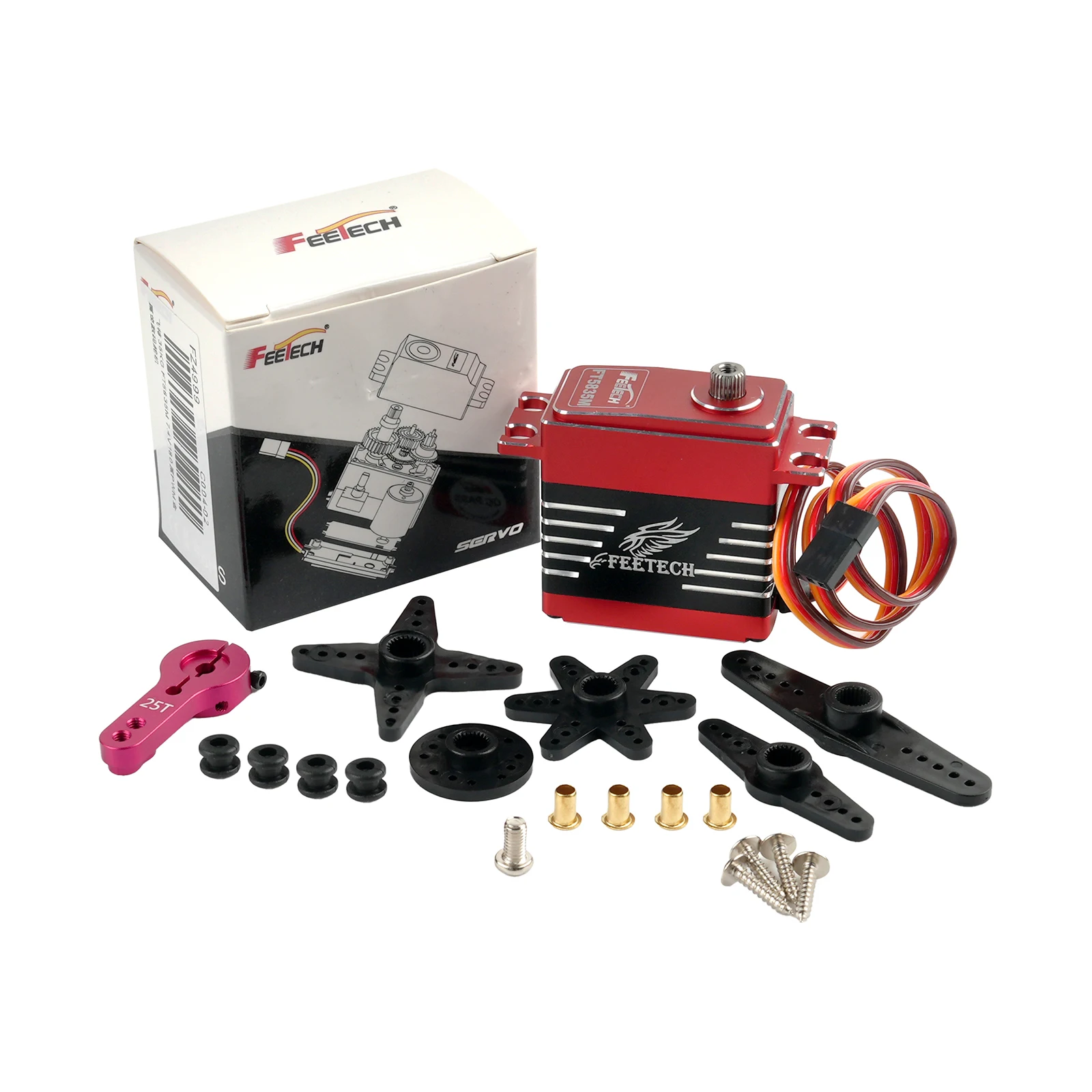 

Feetech FT5835M Digital Servo 7.4V 35KG 180 Degree High Speed Large Torque Metal Gear 25T Arm For RC Baja Car Boat DIY Robot Arm