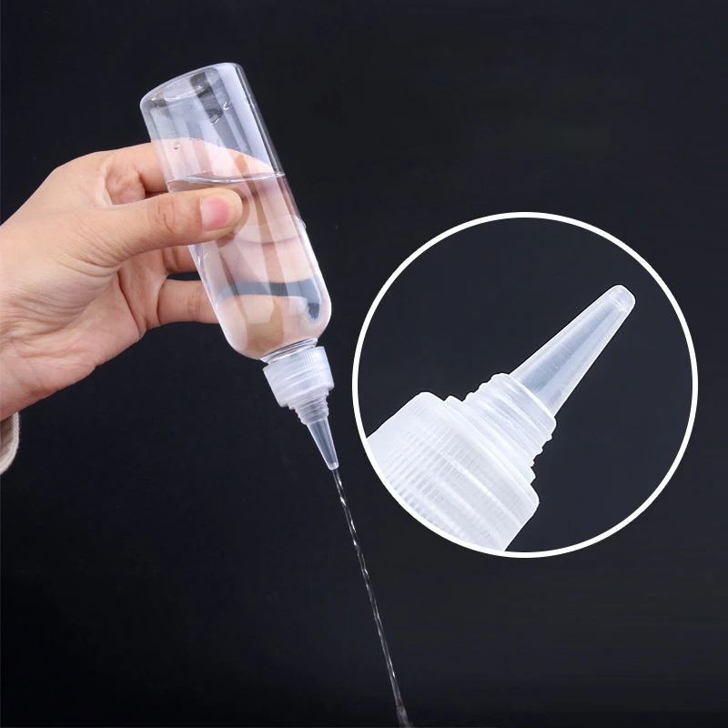 Transparent Plastic Squeeze Dropper Bottle Emulsion Extrusion Bottling Spot PET Ink Glue Empty Container Organizer Split Bottles