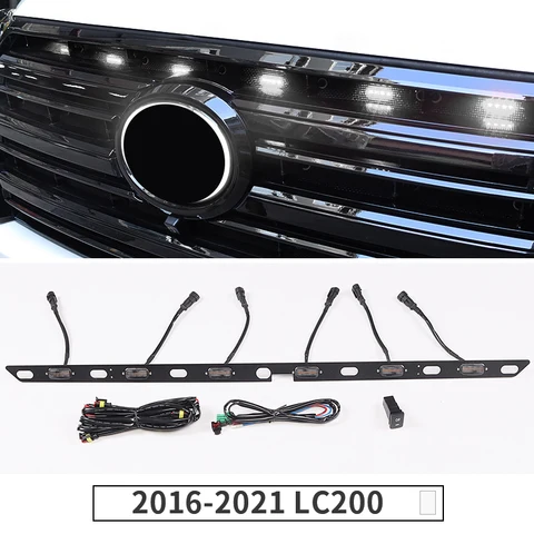 2008- 2021 Toyota Land Cruiser 200, Модифицированная лампа, двухцветная передняя противотуманная фара LC200, декоративные аксессуары 2020 2019 2018 2017 2016 2014 2013 2012 2011 2010