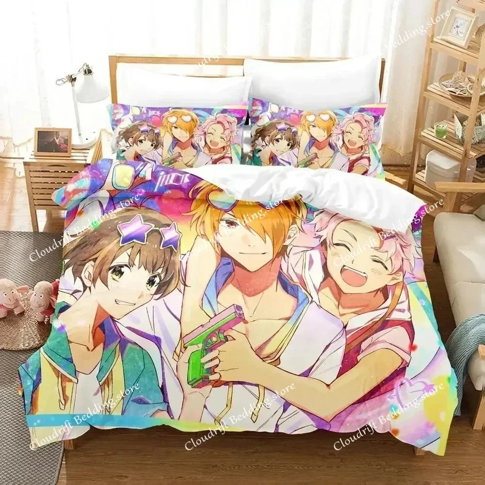 

3dAnime Idolmaster SideM Bedding Set Duvet Cover Bed Set Quilt Cover Pillowcase Comforter king Queen Size Boys Adult Bedding Set