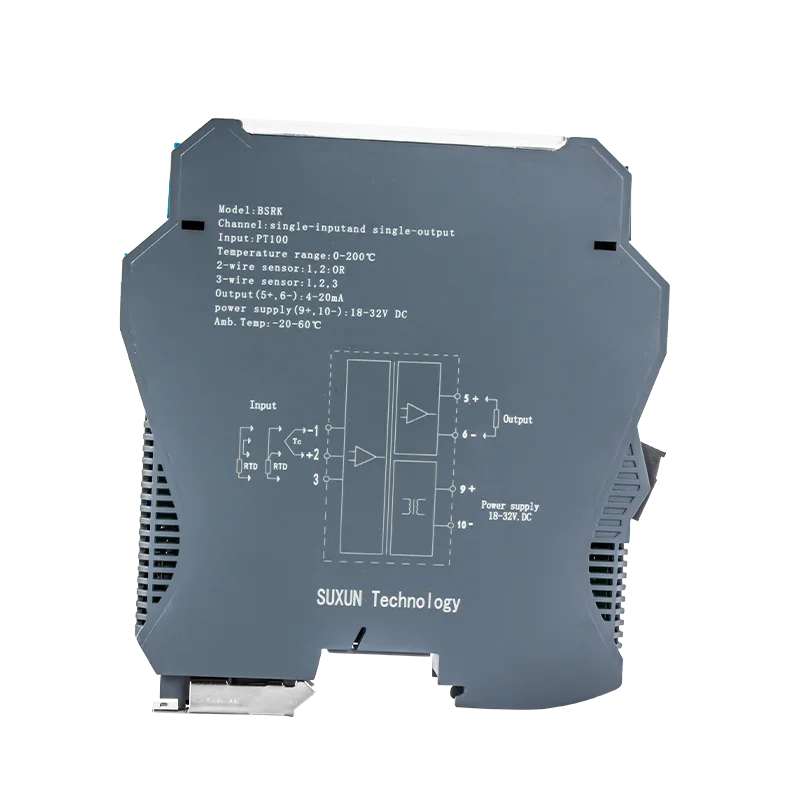 Industrial PT100  Temperature Sensor 200 Degree Input Transmitter 4-20mA 0-10V Output Temperature Transducer Gauge