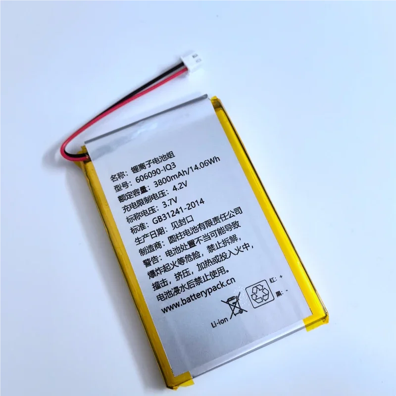 1pce 606090-IQ3 3.7V 3800mAh 14.06Wh Rechargeable Lithium Battery Pack Accessories