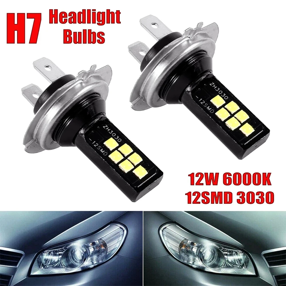 

2PCS 24W H7 Car LED Bulb Headlight Fog Lamp Bulb 3600LM 6000K White DRL Driving Light Car Headlight Bulb Kit Auto Accessories