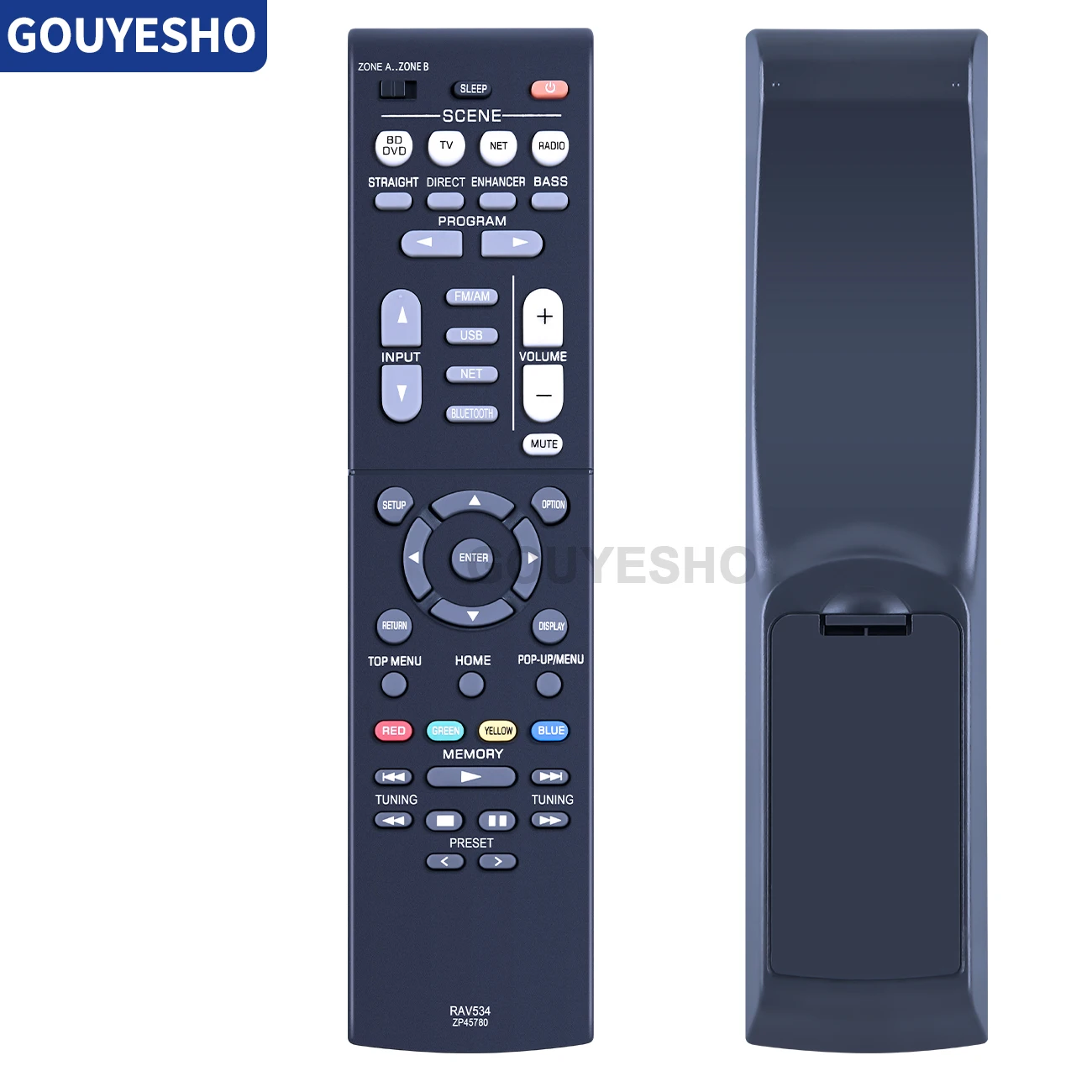 RAV534-ZP45780 telecomando per ricevitore Yamaha AV RX-V485 RX-V479 RX-V579 HTR-4068 RX-V481 RX-V581