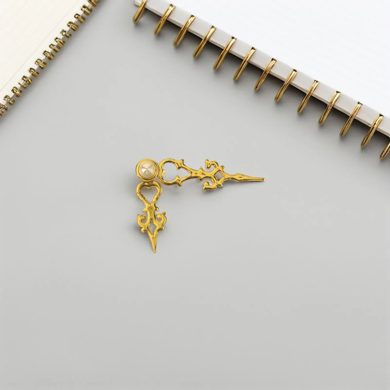 2pcs Cuckoo Clock Hands Metal Clock Hands Replacement Parts Kit Mechanical Movement Watch Parts Repair Tools Gold