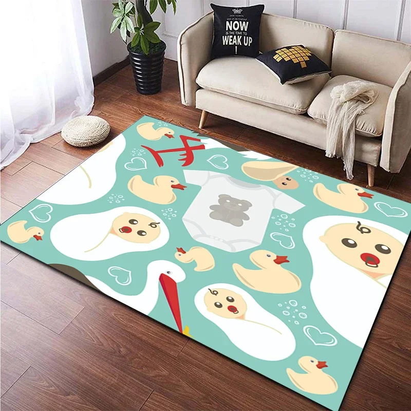 Cartoon Comic Beautiful Painting Carpet for Living Room Large Area Rug Black Soft Carpet Home Decoration Mats Boho Rugs