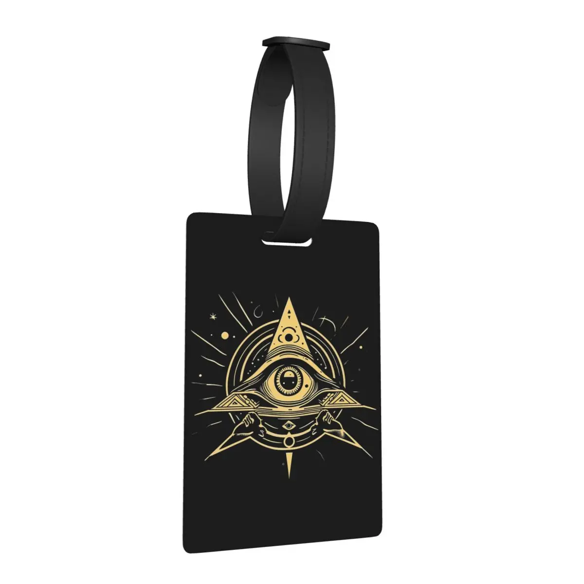 

Illuminati All Seeing Eye Luggage Tags Suitcase Accessories Travel Cute Baggage Boarding Tag Label Holder ID Name Address