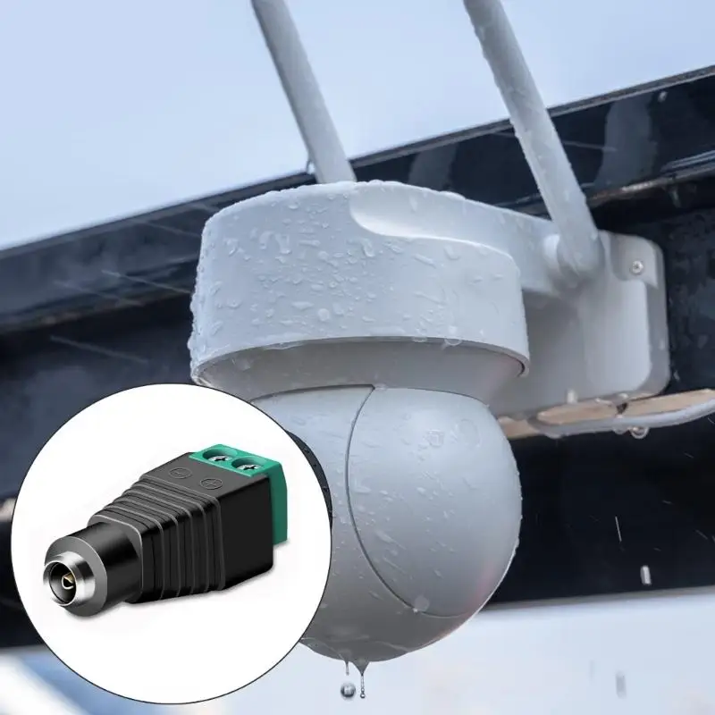 R53C DC12V To 24V 5.5x2.1mm Power Adapter Connectors For Home And Office Electronics Cable Wire Ends Barrels Adapter