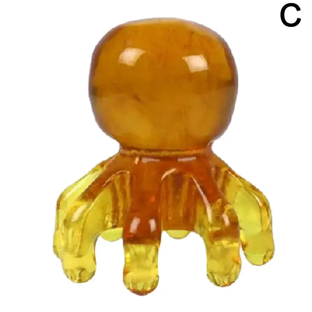 1 шт., смоляная расческа в виде осьминога, массажер для головы, меридиан, скребковый массаж, здоровье, спа, акупунктура, домашний инструмент, терапия кожи головы O4J4