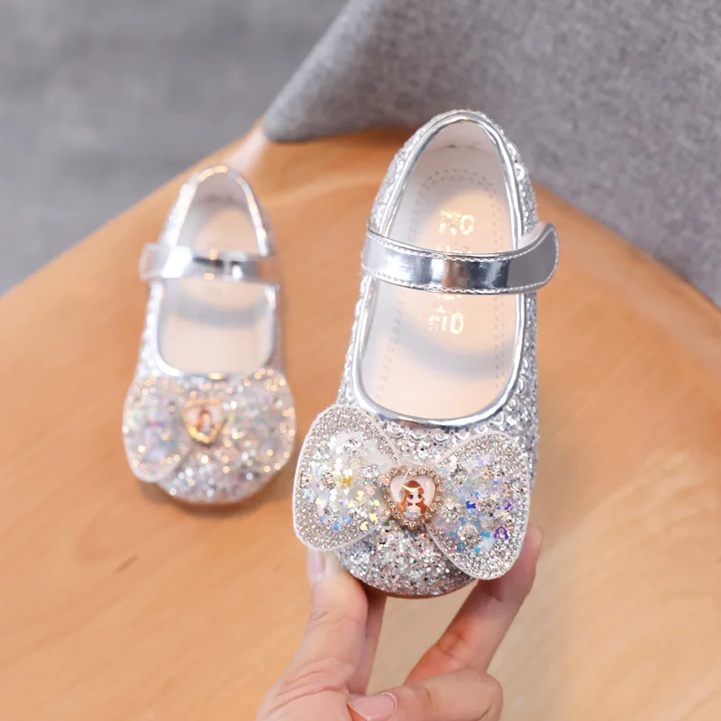 Zapatos NiñaGirl Princess Shoe Spring New Cartoon Child Leather Shoes Sequins Mary Jane Shoe Cartoon Girl Shoes Kid Shoes Lolita